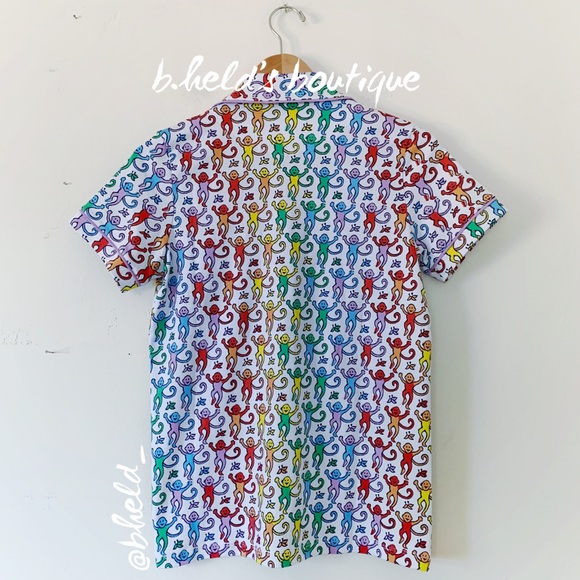 Roller Rabbit Disco Monkey Polo Pajamas in Rainbow Size X-Small XS New NWT - Picture 8 of 16